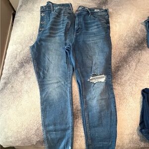 Old Navy Men's Ripped Blue Skinny Jeans